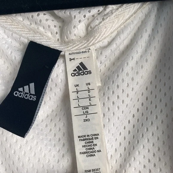 ADIDAS wind breaker, blue color blocking Zip-up size L - Picture 3 of 4